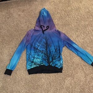 Blue and Purple Tree Hoodie